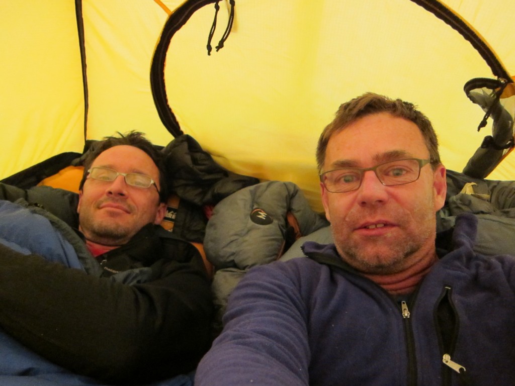 With Stephen Alvarez in our high camp tent